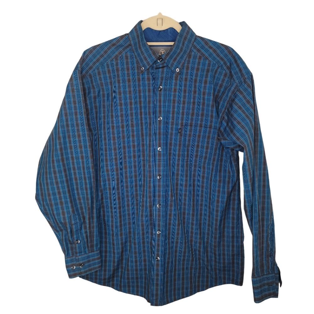 Panhandle Tuf Cooper Performance Men's Plaid Western Shirt Size Medium